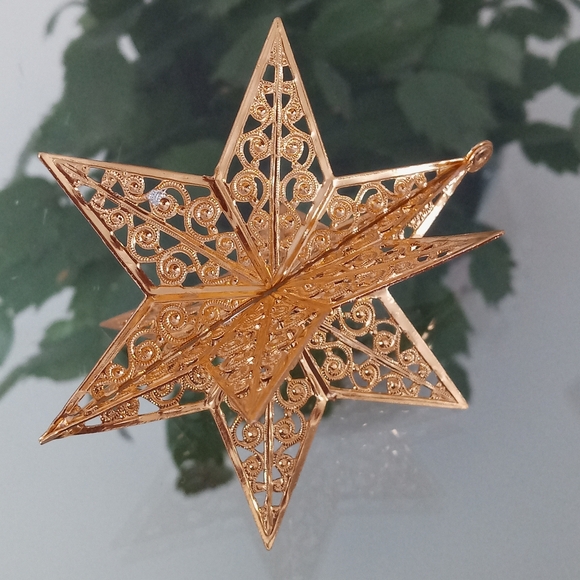 Vintage Filigree Star Ornament - Picture 2 of 9
